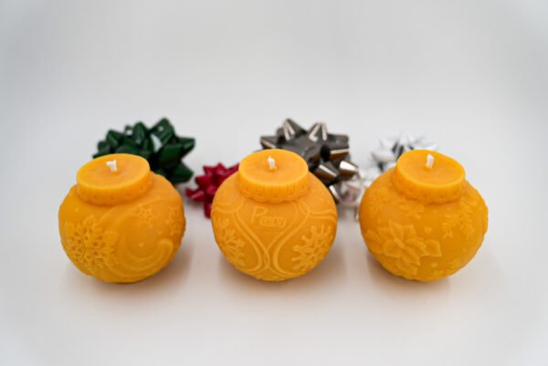 Christmas Ball Ornament Candle