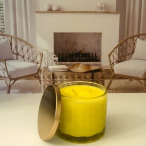 Hexagon Pattern Candle Jar  Medium Three Wick