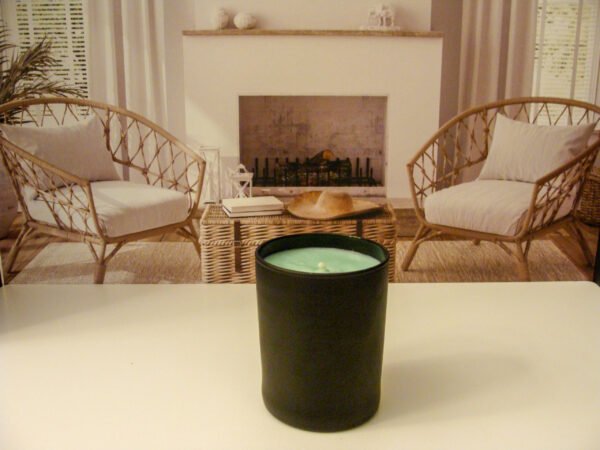 Black Candle Jar  Vanilla fragrance  100% Soy Wax