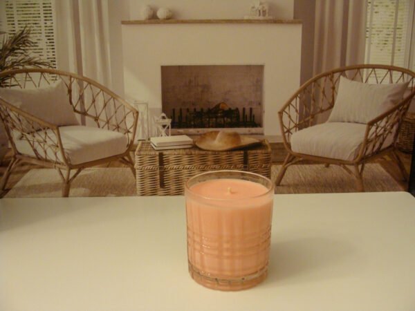 Plaid Pattern "Whiskey on the Rocks" Jar Candle